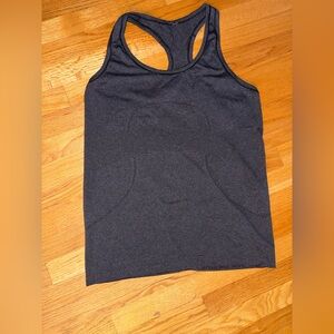 Women's Lululemon Black and Gray Striped Tank Top